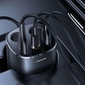 Usams Rozdzielacz rozgałęźnik gniazda zapalniczki USAMS ładowarka samochodowa 2x USB + 1x USB-C 245W Szary