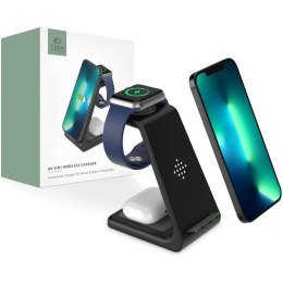 4kom.pl Ładowarka stacja dokująca bezprzewodowa A8 3w1 Wireless Charger Black