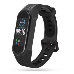 4kom.pl Pasek sportowy Armour do Xiaomi Mi Smart Band 5 / 6 / 6 NFC / 7 Black