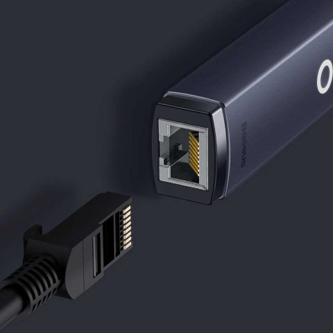 Baseus Adapter karta sieciowa LAN Baseus Erhernet przejściówka USB-A do RJ45 1000Mbps Baseus Adapter karta sieciowa LAN Baseus Erhernet przejściówka USB-A do RJ45 1000Mbps