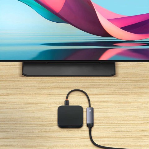 Baseus Adapter karta sieciowa LAN Baseus Erhernet przejściówka USB-A do RJ45 1000Mbps Baseus Adapter karta sieciowa LAN Baseus Erhernet przejściówka USB-A do RJ45 1000Mbps