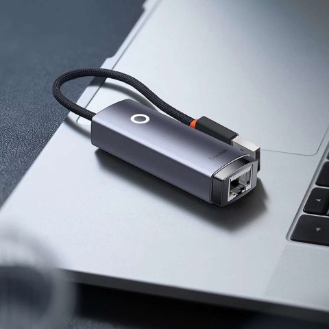 Baseus Adapter karta sieciowa LAN Baseus Erhernet przejściówka USB-A do RJ45 1000Mbps Baseus Adapter karta sieciowa LAN Baseus Erhernet przejściówka USB-A do RJ45 1000Mbps