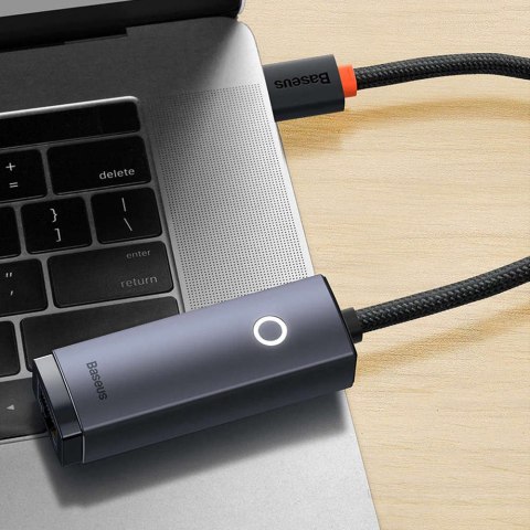 Baseus Adapter karta sieciowa LAN Baseus Erhernet przejściówka USB-A do RJ45 1000Mbps Baseus Adapter karta sieciowa LAN Baseus Erhernet przejściówka USB-A do RJ45 1000Mbps