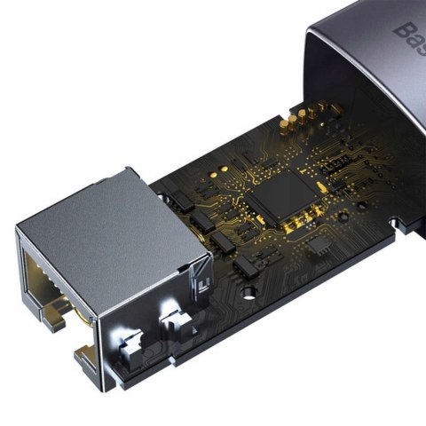 Baseus Adapter karta sieciowa LAN Baseus Erhernet przejściówka USB-C do RJ45 1000Mbps Baseus Adapter karta sieciowa LAN Baseus Erhernet przejściówka USB-C do RJ45 1000Mbps