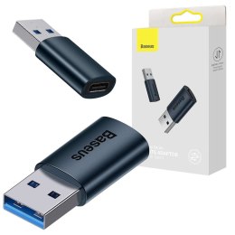 Baseus Adapter przejściówka Baseus Ingenuity OTG USB 3.1 do USB-C Typ C Niebieski