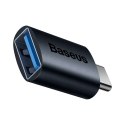Baseus Adapter przejściówka Baseus Mini OTG Adaptor USB-A do USB-C Typ C Niebieski