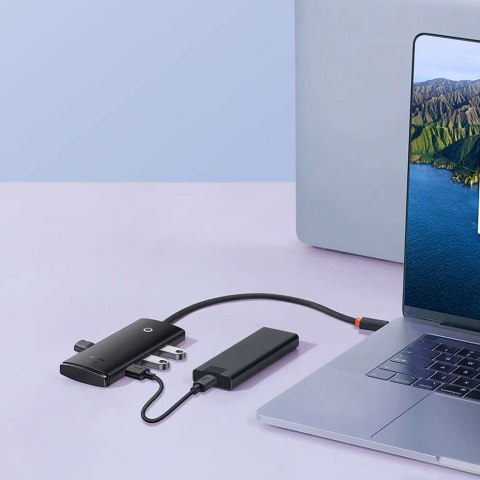 Baseus HUB Adapter Baseus Lite Series przejściówka rozdzielacz USB-A do 4x USB-A 25cm Baseus HUB Adapter Baseus Lite Series przejściówka rozdzielacz USB-A do 4x USB-A 25cm