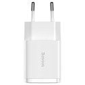Baseus Mocna Ładowarka sieciowa Baseus Compact 2x USB 2.1A 10.5W Biała