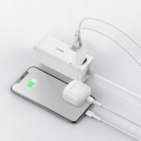 Baseus Mocna Ładowarka sieciowa Baseus Compact 2x USB 2.1A 10.5W Biała Baseus Mocna Ładowarka sieciowa Baseus Compact 2x USB 2.1A 10.5W Biała