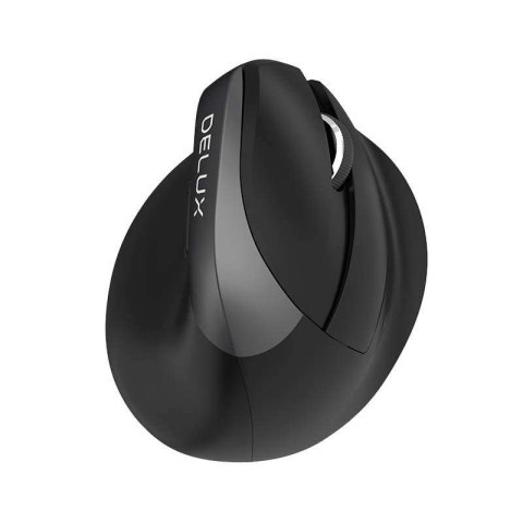 Delux Bezprzewodowa mysz pionowa Delux M618Mini BT+2.4G RGB 4000DPI (czarna) Delux Bezprzewodowa mysz pionowa Delux M618Mini BT+2.4G RGB 4000DPI (czarna)