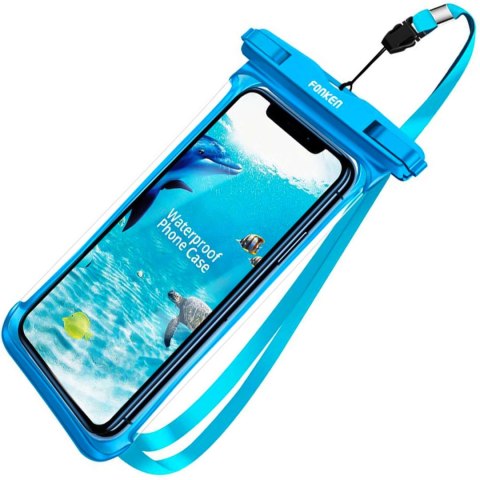 Fonken Etui wodoodporne Fonken wodoszczelne uniwersalne IPX8 do 6.5 Niebieskie