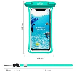 Fonken Etui wodoodporne Fonken wodoszczelne uniwersalne IPX8 do 6.5 Zielone