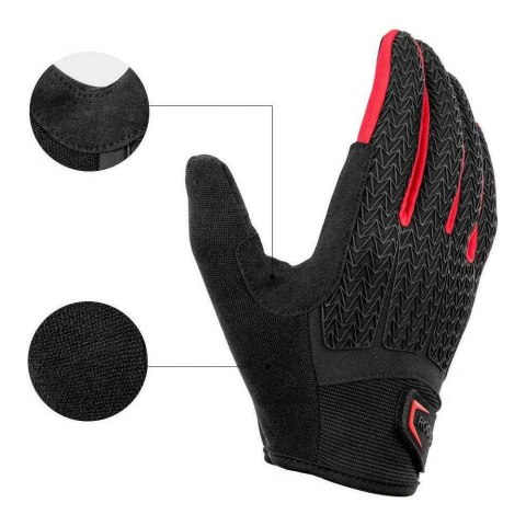 RockBros Rękawiczki rowerowe XL RockBros rękawice na rower S169-1BR-XL Czarno-Czerwone RockBros Rękawiczki rowerowe XL RockBros rękawice na rower S169-1BR-XL Czarno-Czerwone