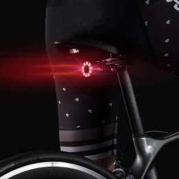 RockBros Tylna lampka rowerowa wodoodporna RockBros Q1 7x kolor LED USB pod siodełko oświetlenie światło na tył