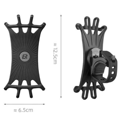 RockBros Uchwyt rowerowy silikonowy RockBros LF436BK na rower motocykl hulajnogę na kierownicę do telefonu Czarny RockBros Uchwyt rowerowy silikonowy RockBros LF436BK na rower motocykl hulajnogę na kierownicę do telefonu Czarny