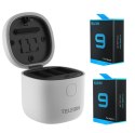 Telesin Wodoodporna ładowarka trójkanałowa Allin box Telesin dla GoPro Hero 9 / Hero 10 + 2 baterie (GP-BTR-905-GY)