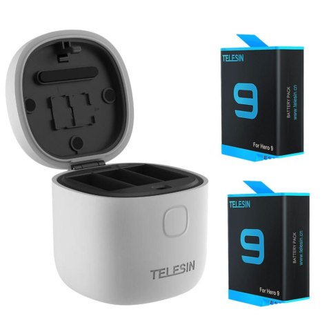 Telesin Wodoodporna ładowarka trójkanałowa Allin box Telesin dla GoPro Hero 9 / Hero 10 + 2 baterie (GP-BTR-905-GY) Telesin Wodoodporna ładowarka trójkanałowa Allin box Telesin dla GoPro Hero 9 / Hero 10 + 2 baterie (GP-BTR-905-GY)
