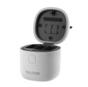 Telesin Wodoodporna ładowarka trójkanałowa Allin box Telesin dla GoPro Hero 9 / Hero 10 + 2 baterie (GP-BTR-905-GY)