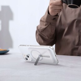 Baseus Etui do iPhone 13 do MagSafe Baseus Crystal Magnetic z podstawką Przezroczyste