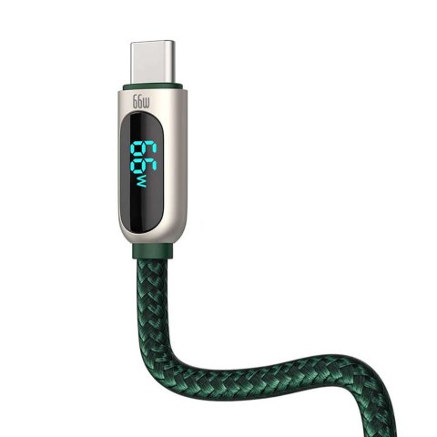 Baseus Kabel 2m Baseus Display Fast Charging USB-A do USB-C 66W wyświetlacz 2m Zielony Baseus Kabel 2m Baseus Display Fast Charging USB-A do USB-C 66W wyświetlacz 2m Zielony