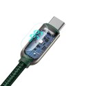 Baseus Kabel 2m Baseus Display Fast Charging USB-A do USB-C 66W wyświetlacz 2m Zielony