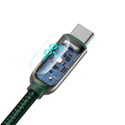 Baseus Kabel 2m Baseus Display Fast Charging USB-A do USB-C 66W wyświetlacz 2m Zielony Baseus Kabel 2m Baseus Display Fast Charging USB-A do USB-C 66W wyświetlacz 2m Zielony