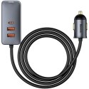 Baseus Ładowarka samochodowa Baseus Share Together z przedłużaczem 3x USB + USB-C 120W Szara