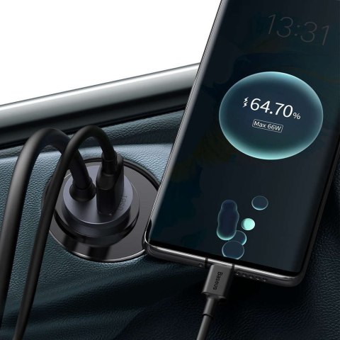 Baseus Ładowarka samochodowa Baseus Share Together z przedłużaczem 3x USB + USB-C 120W Szara Baseus Ładowarka samochodowa Baseus Share Together z przedłużaczem 3x USB + USB-C 120W Szara