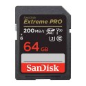 SanDisk Karta pamięci SANDISK EXTREME PRO SDXC 64GB 200/90 MB/s UHS-I U3 (SDSDXXU-064G-GN4IN)