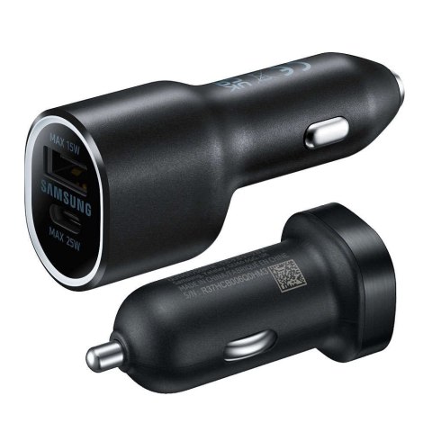 Samsung Oryginalna Ładowarka do samochodu Samsung EP-L4020NBEGEU USB + TYPE-C 15W/ 25W Czarna Samsung Oryginalna Ładowarka do samochodu Samsung EP-L4020NBEGEU USB + TYPE-C 15W/ 25W Czarna