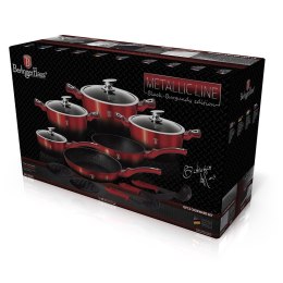 BERLINGER HAUS GARNKI BERLINGER HAUS METALLIC BLACK BURGUNDY LINE 15 ELE BH-1632