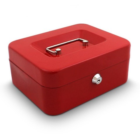 E-hurtownia Kasetka na gotówkę 20 cm czerwona z wkładką na monety i kluczami E-hurtownia Kasetka na gotówkę 20 cm czerwona z wkładką na monety i kluczami