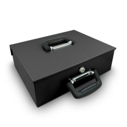 Bituxx KASETKA NA PIENIĄDZE 35 CM METALOWA Z KLUCZEM TACKA NA BILON EURO SOLIDNA
