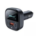 Acefast Acefast ładowarka samochodowa 101W 2x USB Typ C / USB, PPS, Power Delivery, Quick Charge 4.0, AFC, FCP czarny (B5)