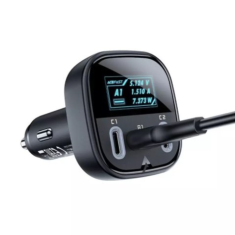 Acefast Acefast ładowarka samochodowa 101W 2x USB Typ C / USB, PPS, Power Delivery, Quick Charge 4.0, AFC, FCP czarny (B5) Acefast Acefast ładowarka samochodowa 101W 2x USB Typ C / USB, PPS, Power Delivery, Quick Charge 4.0, AFC, FCP czarny (B5)