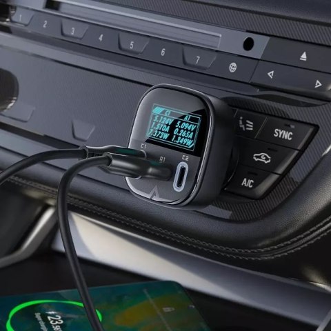 Acefast Acefast ładowarka samochodowa 101W 2x USB Typ C / USB, PPS, Power Delivery, Quick Charge 4.0, AFC, FCP czarny (B5) Acefast Acefast ładowarka samochodowa 101W 2x USB Typ C / USB, PPS, Power Delivery, Quick Charge 4.0, AFC, FCP czarny (B5)