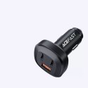 Acefast Acefast ładowarka samochodowa 66W 2x USB Typ C / USB, PPS, Power Delivery, Quick Charge 4.0, AFC, FCP, SCP czarny (B3 black)