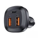 Acefast Acefast ładowarka samochodowa 66W 2x USB / USB Typ C, PPS, Power Delivery, Quick Charge 4.0, AFC, FCP, SCP czarny (B9)
