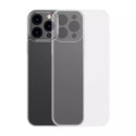 Baseus Baseus Frosted Glass Case etui pokrowiec do iPhone 13 Pro Max sztywna obudowa z żelową ramką przezroczysty (ARWS000802)