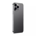 Baseus Baseus Frosted Glass Case etui pokrowiec do iPhone 13 Pro Max sztywna obudowa z żelową ramką przezroczysty (ARWS000802)
