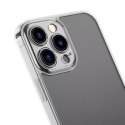 Baseus Baseus Frosted Glass Case etui pokrowiec do iPhone 13 Pro Max sztywna obudowa z żelową ramką przezroczysty (ARWS000802)