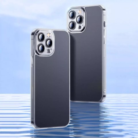 Baseus Baseus Frosted Glass Case etui pokrowiec do iPhone 13 Pro Max sztywna obudowa z żelową ramką przezroczysty (ARWS000802) Baseus Baseus Frosted Glass Case etui pokrowiec do iPhone 13 Pro Max sztywna obudowa z żelową ramką przezroczysty (ARWS000802)