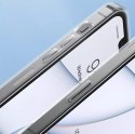 Baseus Baseus Frosted Glass Case etui pokrowiec do iPhone 13 Pro Max sztywna obudowa z żelową ramką przezroczysty (ARWS000802)