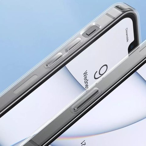Baseus Baseus Frosted Glass Case etui pokrowiec do iPhone 13 Pro Max sztywna obudowa z żelową ramką przezroczysty (ARWS000802) Baseus Baseus Frosted Glass Case etui pokrowiec do iPhone 13 Pro Max sztywna obudowa z żelową ramką przezroczysty (ARWS000802)