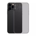 Baseus Baseus Frosted Glass Case etui pokrowiec do iPhone 13 Pro sztywna obudowa z żelową ramką czarny (ARWS000401)