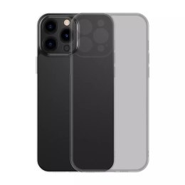 Baseus Baseus Frosted Glass Case etui pokrowiec do iPhone 13 Pro sztywna obudowa z żelową ramką czarny (ARWS000401)
