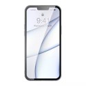 Baseus Baseus Frosted Glass Case etui pokrowiec do iPhone 13 Pro sztywna obudowa z żelową ramką czarny (ARWS000401)