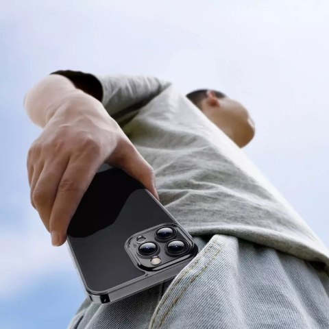 Baseus Baseus Frosted Glass Case etui pokrowiec do iPhone 13 Pro sztywna obudowa z żelową ramką czarny (ARWS000401) Baseus Baseus Frosted Glass Case etui pokrowiec do iPhone 13 Pro sztywna obudowa z żelową ramką czarny (ARWS000401)