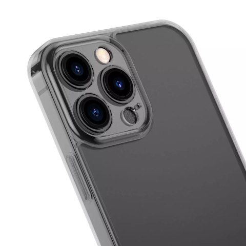 Baseus Baseus Frosted Glass Case etui pokrowiec do iPhone 13 Pro sztywna obudowa z żelową ramką czarny (ARWS001001) Baseus Baseus Frosted Glass Case etui pokrowiec do iPhone 13 Pro sztywna obudowa z żelową ramką czarny (ARWS001001)