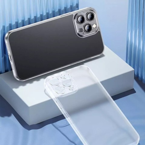 Baseus Baseus Frosted Glass Case etui pokrowiec do iPhone 13 Pro sztywna obudowa z żelową ramką czarny (ARWS001001) Baseus Baseus Frosted Glass Case etui pokrowiec do iPhone 13 Pro sztywna obudowa z żelową ramką czarny (ARWS001001)